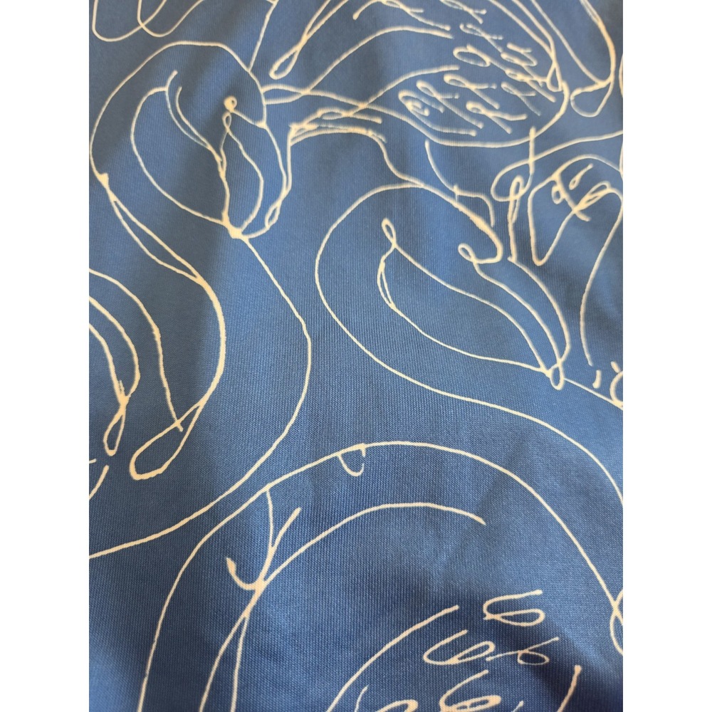 Ben Hogan Men's Linear Flamingo Perf Golf Polo Shirt Lapis Blue UV Sz M NEW! - Picture 11 of 12